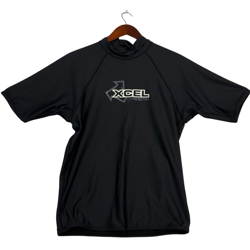 Xcel Hawaii Men’s XL Black Short Sleeve UV Protection Rash Guard Swim Shirt